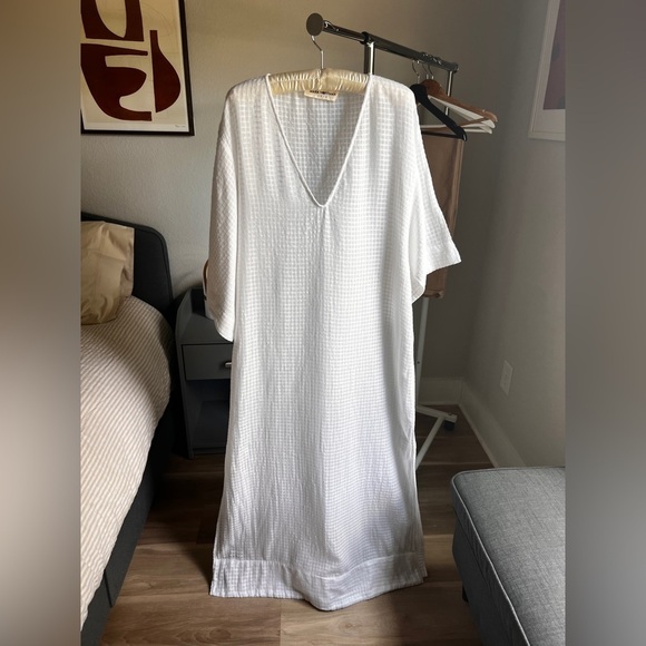 Mara Hoffman swim white maxi Paola cover up beach pool cruise size medium - Picture 8 of 10